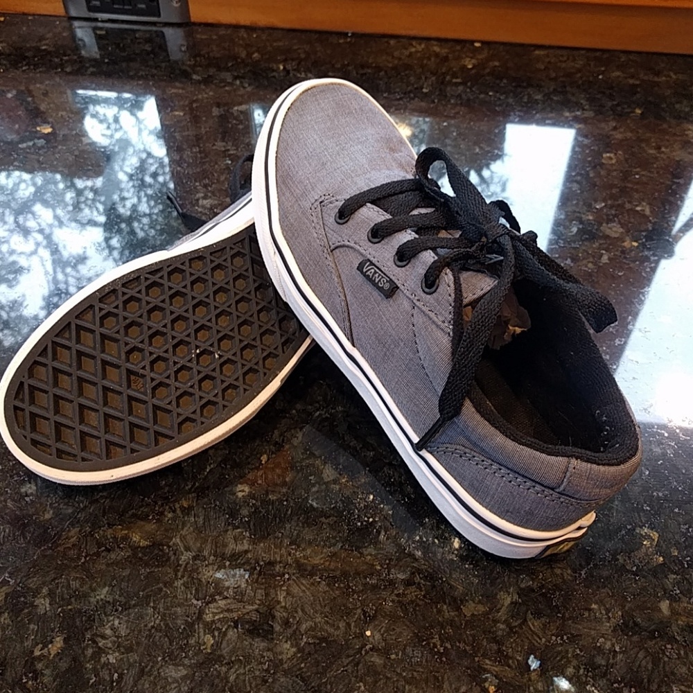 Boys Grey Lace up Vans